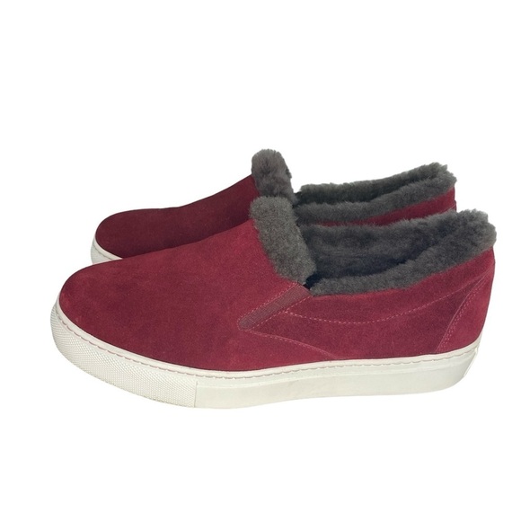 M. Gemi The Cerchio Shearling
Sneakers Burgundy Size 38 1/2 US 8 Made in Italy - Picture 2 of 10